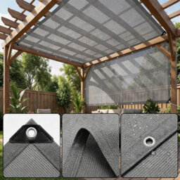 Grey 0.9X2M Rectangular Shade Sail Uv Resistant Breathable - thumbnail 2