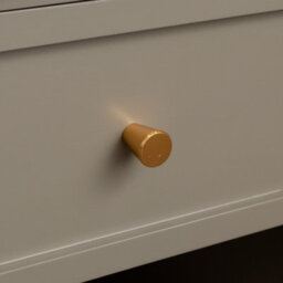 Melody Maison One Drawer Scalloped Bedside Table - Staunton Taupe Range - thumbnail 5