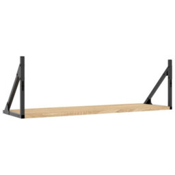 Berkfield Wall Shelves 2 Pcs Sonoma Oak 80X25X25.5 Cm Engineered Wood - thumbnail 7