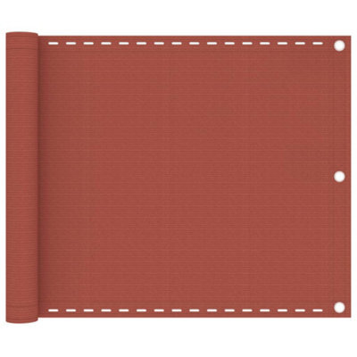 Berkfield Balcony Screen Terracotta 75X600 Cm Hdpe - image 1