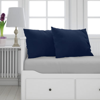 Neel Blue 220Gsm Crushed Velvet Square Cushion Covers, Set Of 2 Navy Pillow Case, 45Cm X 45Cm - image 1