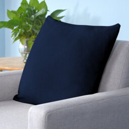 Neel Blue 220Gsm Crushed Velvet Square Cushion Covers, Set Of 2 Navy Pillow Case, 45Cm X 45Cm - thumbnail 5