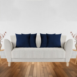 Neel Blue 220Gsm Crushed Velvet Square Cushion Covers, Set Of 2 Navy Pillow Case, 45Cm X 45Cm - thumbnail 6