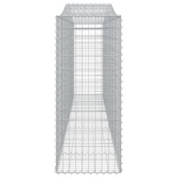 Berkfield Arched Gabion Baskets 7 Pcs 400X50X120/140 Cm Galvanised Iron - thumbnail 5