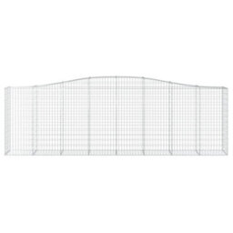 Berkfield Arched Gabion Baskets 7 Pcs 400X50X120/140 Cm Galvanised Iron - thumbnail 4