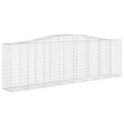 Berkfield Arched Gabion Baskets 7 Pcs 400X50X120/140 Cm Galvanised Iron - thumbnail 3
