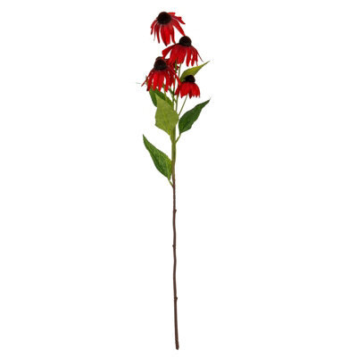 Wyld Haus Set Of 3 Artificial Red Echinacea Sprays, 750mm Faux Flowers - image 1