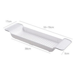 Extendable Bath Tub Caddy Rack White - thumbnail 2