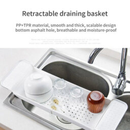 Extendable Bath Tub Caddy Rack White - thumbnail 7