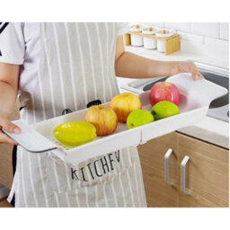 Extendable Bath Tub Caddy Rack White - thumbnail 5