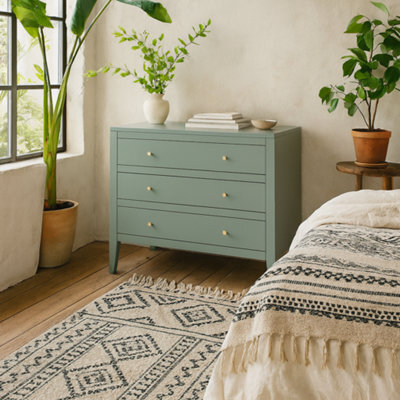 Wyld Haus Cordoba Pigeon Grey Wood Grain 3-Drawer Chest, Compact, 750H X 450W X 900D mm - image 1