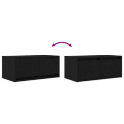 Berkfield Tv Cabinet Black Oak 60X31X25.5 Cm Engineered Wood - thumbnail 9