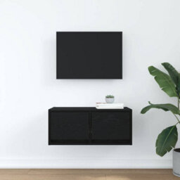 Berkfield Tv Cabinet Black Oak 60X31X25.5 Cm Engineered Wood - thumbnail 3