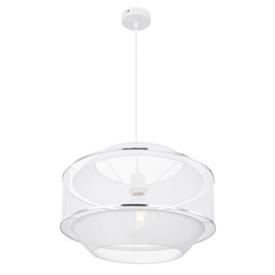 Luminosa Lighting Luminosa Vigatto Cylindrical Pendant Ceiling Light White 1X E27 - image 1