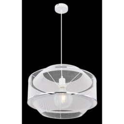 Luminosa Lighting Luminosa Vigatto Cylindrical Pendant Ceiling Light White 1X E27 - thumbnail 4