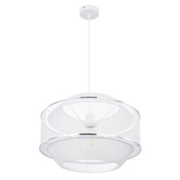 Luminosa Lighting Luminosa Vigatto Cylindrical Pendant Ceiling Light White 1X E27 - thumbnail 2