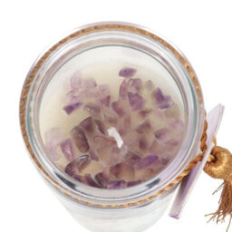 Something Different Selene Amethyst Crystal Tube Candle Cream (One Size) - thumbnail 3
