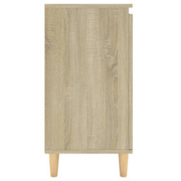 Berkfield Sideboard With Solid Wood Legs Sonoma Oak 60X35X70 Cm Engineered Wood - thumbnail 6