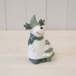 Satchville Nordic Green Reindeer With Christmas Tree - thumbnail 1