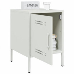 Berkfield Bedside Cabinets 2 Pcs White 36X39X50.5 Cm Steel - thumbnail 4