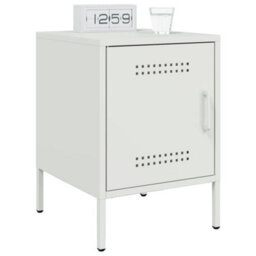 Berkfield Bedside Cabinets 2 Pcs White 36X39X50.5 Cm Steel - thumbnail 3