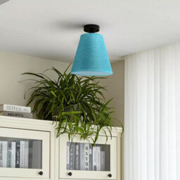 Fabric Lampshade With Premium Quality Free A60 Led Bulb Light Blue Light Shade For Floor Lamps - thumbnail 2