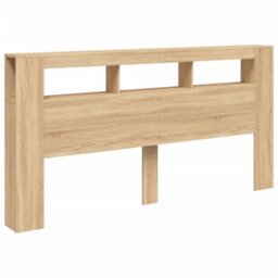 Berkfield Led Headboard Sonoma Oak 200 Cm Engineered Wood - thumbnail 3