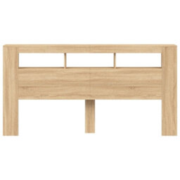 Berkfield Led Headboard Sonoma Oak 200 Cm Engineered Wood - thumbnail 5