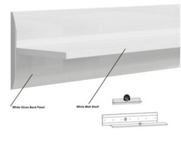 Impact Furniture Office Furniture Set Home Study Desk Tall Cabinet Wall Shelf White Gloss Azteca - thumbnail 6