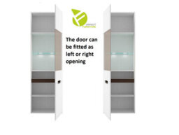 Impact Furniture Office Furniture Set Home Study Desk Tall Cabinet Wall Shelf White Gloss Azteca - thumbnail 8