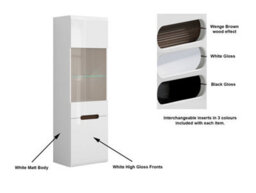 Impact Furniture Office Furniture Set Home Study Desk Tall Cabinet Wall Shelf White Gloss Azteca - thumbnail 9