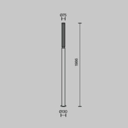 Luminosa Lighting Luminosa Lit 198Cm Outdoor Bollard Brown 3000K 1500Lm Ip65 - thumbnail 3
