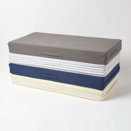 Homescapes Grey Stripe Quilted Cotton 2 Seater Orthopaedic Booster Cushion Cover - thumbnail 6