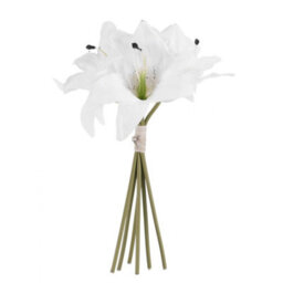 Lily Bouquet - White Artificial Flowers - thumbnail 1