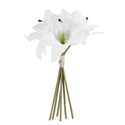 Lily Bouquet - White Artificial Flowers - thumbnail 6