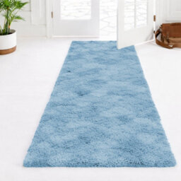 Aspire Homeware Non-Slip Tie Dye Teal Shaggy Rug Soft Fluffy, Hallways And Entryways Runner, (L)220Cm X (W)60Cm - thumbnail 1
