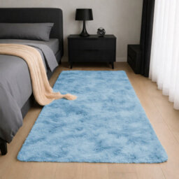Aspire Homeware Non-Slip Tie Dye Teal Shaggy Rug Soft Fluffy, Hallways And Entryways Runner, (L)220Cm X (W)60Cm - thumbnail 6