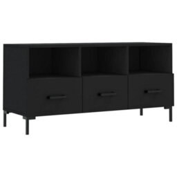 Berkfield Tv Cabinet Black 102X36X50 Cm Engineered Wood - thumbnail 2