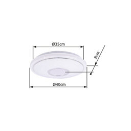Luminosa Lighting Luminosa Connor 40Cm Flush Ceiling Light White Led Dimmable 2700-6500K Remote Control Tuya Smart - thumbnail 7