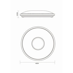 Luminosa Lighting Luminosa Connor 40Cm Flush Ceiling Light White Led Dimmable 2700-6500K Remote Control Tuya Smart - thumbnail 6
