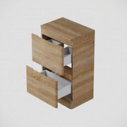 Affine Bathroom Cloakroom Vanity Unit Wash Storage Cabinet Countertop Basin Wood 500mm - thumbnail 4
