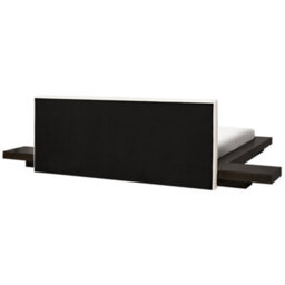 Beliani Bed With Led Boucle Zen 180 X 200 Cm (Eu Super King) Led Dark Ash Wood - thumbnail 8