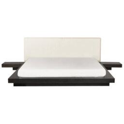 Beliani Bed With Led Boucle Zen 180 X 200 Cm (Eu Super King) Led Dark Ash Wood - thumbnail 4