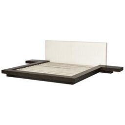 Beliani Bed With Led Boucle Zen 180 X 200 Cm (Eu Super King) Led Dark Ash Wood - thumbnail 7