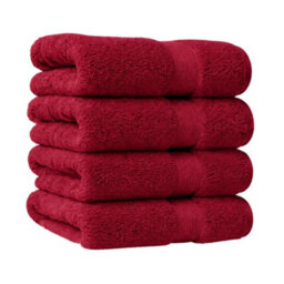 Aten Homeware Cranberry Egyptian Cotton Bath Hand Towels - 40X70Cm - 4 Pack - thumbnail 1