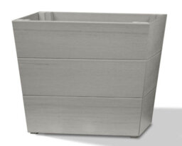 Winawood Polymer Wood Effect Zero Maintenance Fully Weatherproof Set Of 2 Small Planters - Stone Grey - thumbnail 6