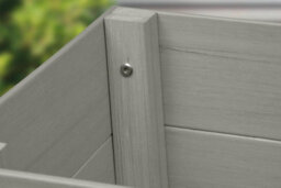 Winawood Polymer Wood Effect Zero Maintenance Fully Weatherproof Set Of 2 Small Planters - Stone Grey - thumbnail 4