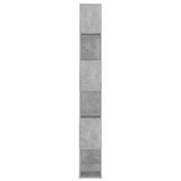 Berkfield Book Cabinet Room Divider Concrete Grey 60X24X186 Cm Engineered Wood - thumbnail 6