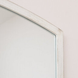 Melody Maison Distressed White Arched Window Wall Mirror - 100Cm X 70Cm - thumbnail 2