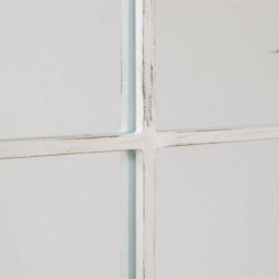 Melody Maison Distressed White Arched Window Wall Mirror - 100Cm X 70Cm - thumbnail 3